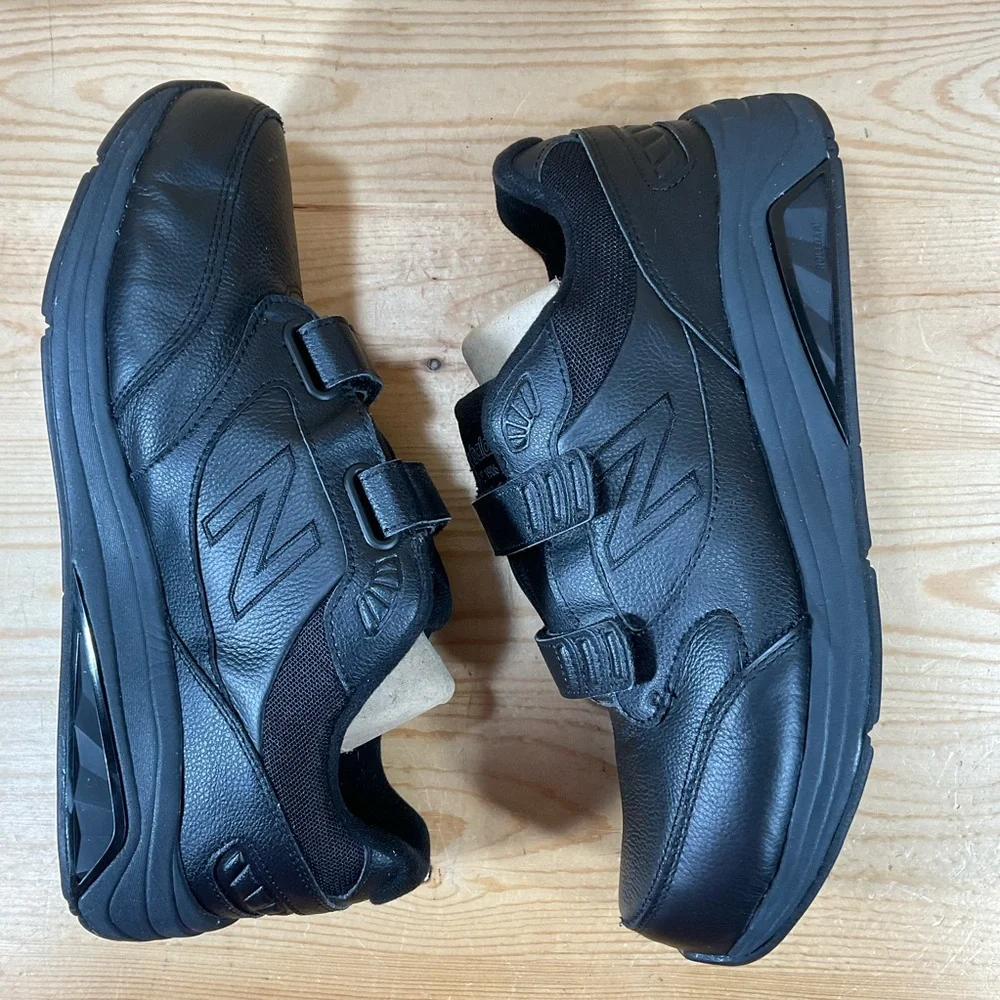 New Balance 928 v3 Walking Men’s 9 6E XX-WIDE Black Leather Hook & Loop MW928HB3